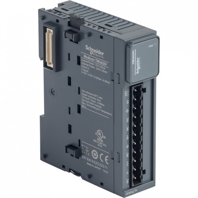Аналоговый модуль расширения SCHNEIDER ELECTRIC MODICON ТМ3- 2 аналоговых входа TM3AI2H Аналоговый модуль расширения SCHNEIDER ELECTRIC MODICON ТМ3- 2 аналоговых входа TM3AI2H