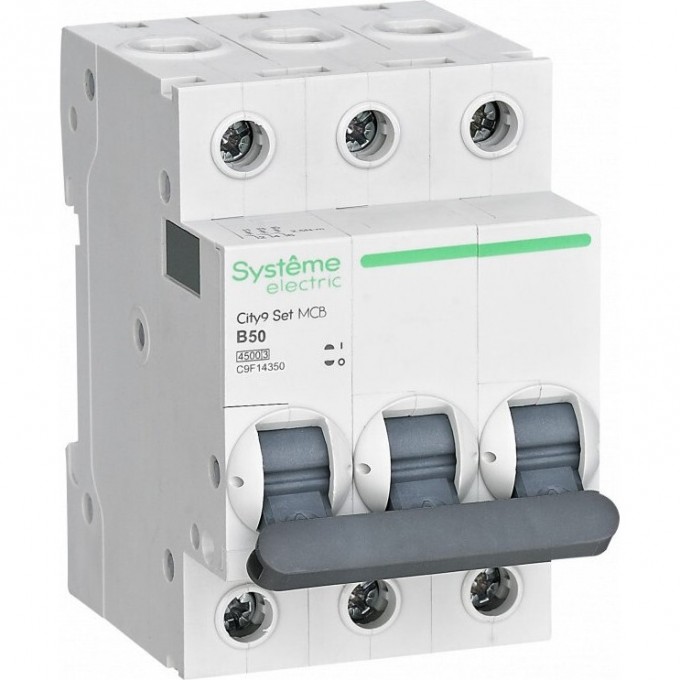 Автоматический выключатель SCHNEIDER ELECTRIC модульный 3п B 50А 4.5кА City9 Set 400В SE C9F14350 Автоматический выключатель SCHNEIDER ELECTRIC модульный 3п B 50А 4.5кА City9 Set 400В SE C9F14350