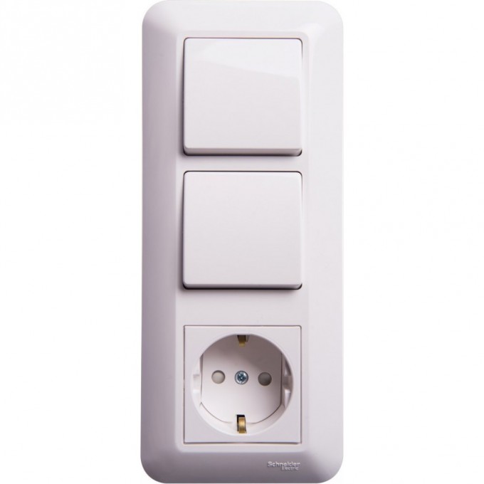 Блок SCHNEIDER ELECTRIC ПРИМА С/У: розетка с заземлением + выключатель 1-клавишный + выключатель 1-клавишный, БЕЛЫЙ,розн.уп.Рос BK2VR-008V-BI Блок SCHNEIDER ELECTRIC ПРИМА С/У: розетка с заземлением + выключатель 1-клавишный + выключатель 1-клавишный, БЕЛЫЙ,розн.уп.Рос BK2VR-008V-BI