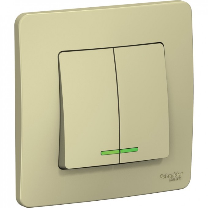 2-клавишный переключатель SCHNEIDER ELECTRIC BLANCA (cх.5), с подсветкой, 10А, 250B, БЕЖЕВЫЙ BLNVS010517 2-клавишный переключатель SCHNEIDER ELECTRIC BLANCA (cх.5), с подсветкой, 10А, 250B, БЕЖЕВЫЙ BLNVS010517