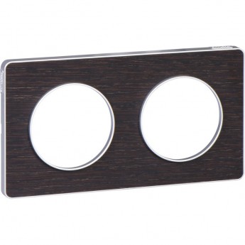 2-постовая рамка SCHNEIDER ELECTRIC ODACE, универсальная, ДЕРЕВО "ВЕНГЕ"