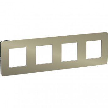 4-постовая рамка SCHNEIDER ELECTRIC UNICA STUDIO, бронза/антрацит