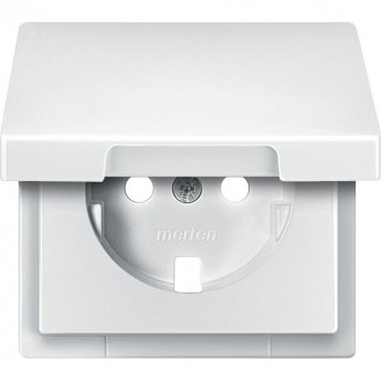 Центральная плата SCHNEIDER ELECTRIC MERTEN с крышкой, для механизма розетки, ПОЛ.БЕЛЫЙ, QF SD