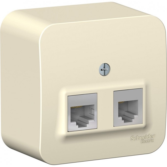 Розетка двойная компьютерная/телефонная SCHNEIDER ELECTRIC BLANCA RJ45+RJ11, кат.5E, с изолирующей пластиной, молочный BLNIA045112 Розетка двойная компьютерная/телефонная SCHNEIDER ELECTRIC BLANCA RJ45+RJ11, кат.5E, с изолирующей пластиной, молочный BLNIA045112