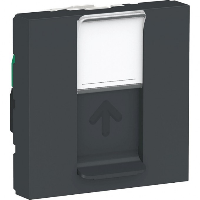 Розетка SCHNEIDER ELECTRIC UNICA MODULAR компьютерная,RJ45,одиночная, кат.5е UTP,2 модуля, антрацит NU341154 Розетка SCHNEIDER ELECTRIC UNICA MODULAR компьютерная,RJ45,одиночная, кат.5е UTP,2 модуля, антрацит NU341154