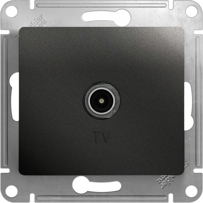 TV розетка SCHNEIDER ELECTRIC GLOSSA оконечная 1DB, механизм, АНТРАЦИТ GSL000791 TV розетка SCHNEIDER ELECTRIC GLOSSA оконечная 1DB, механизм, АНТРАЦИТ GSL000791