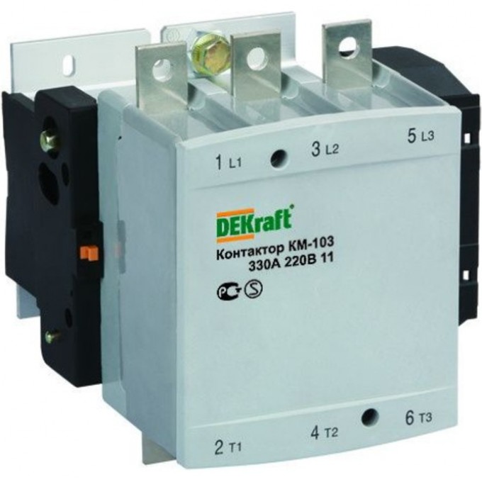 Контактор SCHNEIDER ELECTRIC DEKRAFT 330А 220В АС3 1НО+1НЗ КМ-103 22160DEK Контактор SCHNEIDER ELECTRIC DEKRAFT 330А 220В АС3 1НО+1НЗ КМ-103 22160DEK
