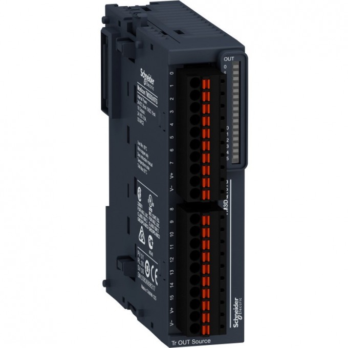 Дискретный модуль расширения SCHNEIDER ELECTRIC MODICON ТМ3 16 выходов, транзист источник, пружинные клеммы TM3DQ16TG Дискретный модуль расширения SCHNEIDER ELECTRIC MODICON ТМ3 16 выходов, транзист источник, пружинные клеммы TM3DQ16TG