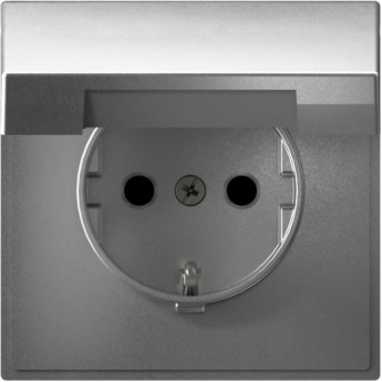 Розетка SCHNEIDER ELECTRIC ARTGALLERY GAL000346 16А IP20 с заземлением, шторки, с крышкой, механизм, алюминий