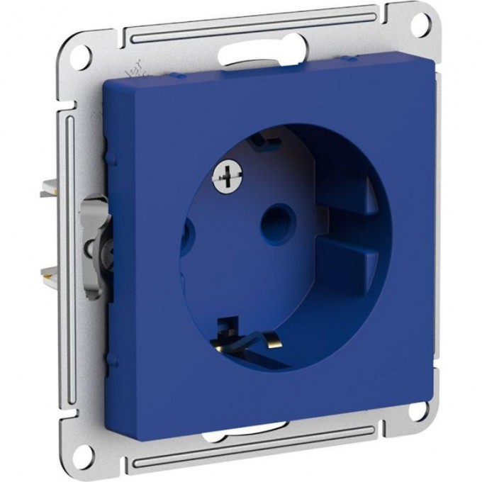 Розетка SCHNEIDER ELECTRIC ATLASDESIGN 16А с заземлением, механизм, аквамарин ATN001143 Розетка SCHNEIDER ELECTRIC ATLASDESIGN 16А с заземлением, механизм, аквамарин ATN001143