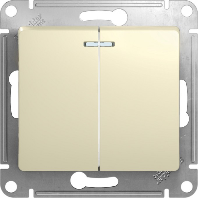 2-клавишный выключатель SCHNEIDER ELECTRIC GLOSSA с подсветкой, сх.5а, 10АХ, механизм, БЕЖЕВЫЙ GSL000253 2-клавишный выключатель SCHNEIDER ELECTRIC GLOSSA с подсветкой, сх.5а, 10АХ, механизм, БЕЖЕВЫЙ GSL000253