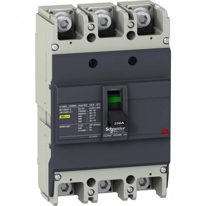 Автоматический выключатель 3П3Т SCHNEIDER ELECTRIC EASYPACT EZC250 36KA/415В 100 A EZC250H3100 Автоматический выключатель 3П3Т SCHNEIDER ELECTRIC EASYPACT EZC250 36KA/415В 100 A EZC250H3100