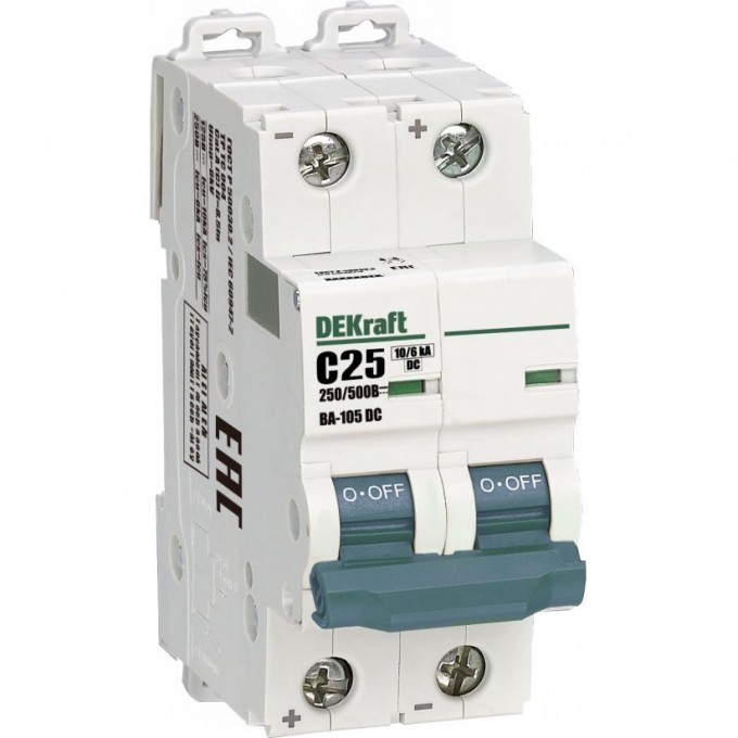 Автоматический выключатель SCHNEIDER ELECTRIC DEKRAFT ВА105-2P-025A-C-DC 13393DEK Автоматический выключатель SCHNEIDER ELECTRIC DEKRAFT ВА105-2P-025A-C-DC 13393DEK