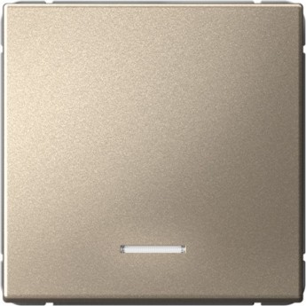 Выключатель 1-клавишный SCHNEIDER ELECTRIC ARTGALLERY GAL000513 (сх. 1а) 10AX с подсветкой механизм, шампань